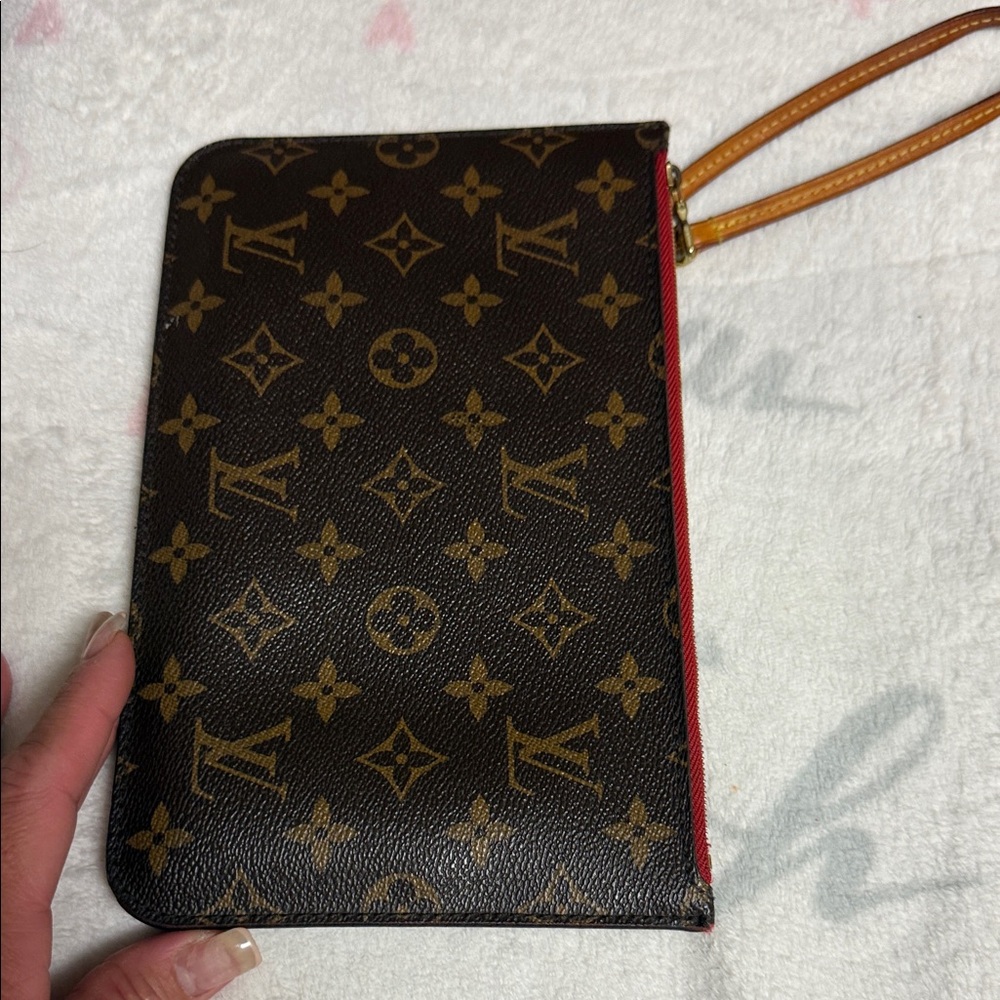 Louis Vuitton Brown and Tan Monogram Pouch